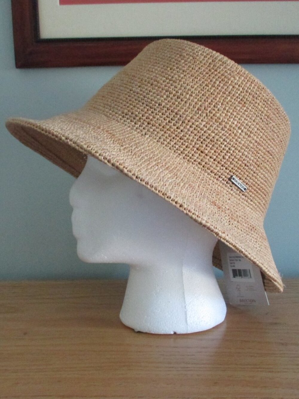 BRIXTON straw bucket hat NWT